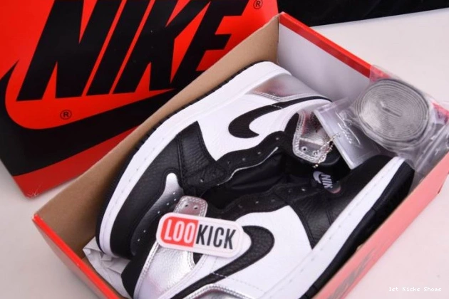 1st Kicks Shoes 1 JORDAN SILVER AIR TOE CD0461-001 WMNS OG HIGH 0713